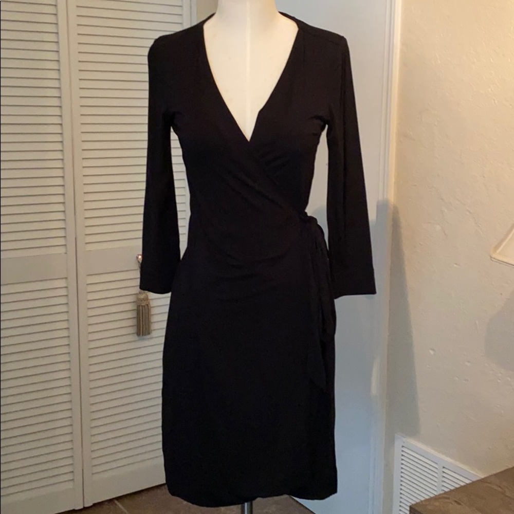 Diane Von Furstenberg DVF Wrap Dress Black 2